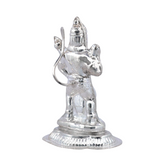 Silver Hanuman with Mace Idol
